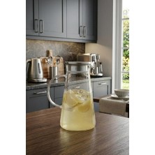 Kazan Hobi Limonata ve Detoks Sürahisi 1800 ml - Isıya Dayanıklı Borosilikat Cam Karaf