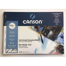Canson 152535 Finface 35X50 Çok Amaçli Resim Blok 200 gr 15 Yaprak