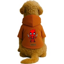 Kazan Hobi Baskılı Içi Polarlı Köpek ve Kedi Kıyafeti & Elbisesi - Turuncu Renk Kapüşonlu Hoodie B3EB0, 2xl