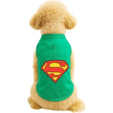Kazan Hobi Kedi ve Köpek Kıyafeti & Elbisesi Yeşil Superman Atlet M