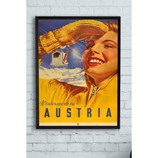 Kazan Hobi Postermanya (PSTER9958) Avustralya Vintage Çerçeveli Tablo (50X70CM)