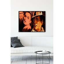 Kazan Hobi Postermanya (PSTER10398) Casablanca Film Afişi Çerçeveli Tablo 2 (30 x 40CM)