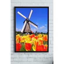 Kazan Hobi Postermanya (PSTER11247) Hollanda Manzara Çerçeveli Tablo (40X50CM)