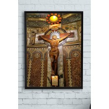 Kazan Hobi Postermanya (PSTER11702) Kilise Duvar Görseli Çerçeveli Tablo 2 (21X30CM)