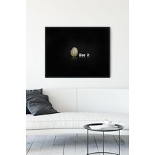 Kazan Hobi Postermanya (PSTER10222) Beynini Kullan Eğlenceli Mizahi Çerçeveli Tablo (50X70CM)