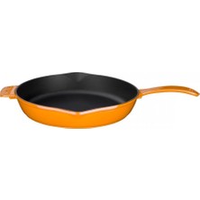 Kazan Hobi Lava Cast Iron Tava Ø 28,5 cm Turuncu Dökme Demir Emaye