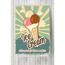 Kazan Hobi Postermanya (PSTER4977) Ice Cream Vintage Poster (40X60CM)
