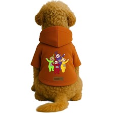 Kazan Hobi Baskılı Içi Polarlı Köpek ve Kedi Kıyafeti & Elbisesi - Turuncu Renk Kapüşonlu Hoodie BCD2E, 4xl