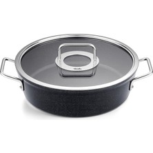 Kazan Hobi Fissler Adamant Cam Kapak Kısa Tencere 28 cm