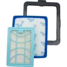 Kazan Hobi Marketto Philips ile Uyumlu Fc 9749/07 Uyumlu Süpürge Hepa / Sünger Filtre / Çerçeve Seti 3'lü Set