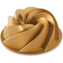 Kazan Hobi Nordicware Nordic Ware Bundt Cake Pan With Filigree Notches, Aluminium, Gold, 22CM x 22CM x 10CM