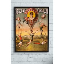 Kazan Hobi Postermanya (PSTER13313) Sirk Vintage Çerçeveli Tablo (50X70CM)