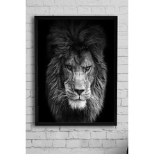 Kazan Hobi Postermanya (PSTER9880) Aslan Motivasyon Çerçeveli Tablo 3 (21X30CM)