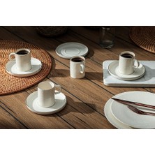 Kazan Hobi Porland Illusion Platin 4 Kişilik Kahve Takımı 90CC