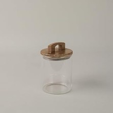 Kazan Hobi Linens Handle Cam-Akasya Kapak 10X10X14 cm Kavanoz