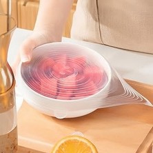 Kazan Hobi Tazelik Koruyucu 6 Lı Silikon Kapak Seti Bpa Içermez Silikon Streç Kapak Seti 6 Adet