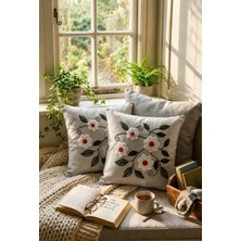 Bella Home Punch Nakış Kırlent Kılıfı (2'li) 40 cm x 40 cm