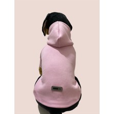 Kazan Hobi Kapişonlu Sweatshirt Köpek ve Kedi Kıyafeti - Düz Pembe Xs Beden