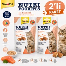 Gimcat Nutri Pockets Somonlu Omega 3-6 Çıtır Kedi Ödül Maması 60 gr