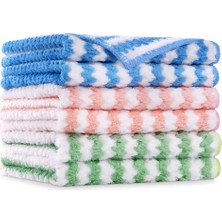 Kazan Hobi Vicloon Mikrofiber Temizleme Bezleri, 6 Adet Süper Emici Mikrofiber Temizleme Bezi, Yeniden Kullanılabilir Mikrofiber Bulaşık Bezleri, Ev, Mutfak Için Çok Amaçlı Temizlik Havluları, Boyut 25 x 25 cm
