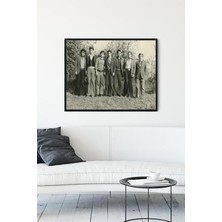 Kazan Hobi Postermanya (PSTER10874) Eski Beyefendiler Nostaljik Çerçeveli Tablo (40X50CM)