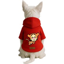 Kazan Hobi Baskılı Içi Polarlı Köpek ve Kedi Kıyafeti & Elbisesi - Kırmızı Renk Kapüşonlu Hoodie B9751, 6xl