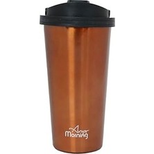 Kazan Hobi Any Morning 500 ml Paslanmaz Çelik Termos Mug, Çift Katmanlı, Sızdırmaz Kapak, Bakır Rengi SI231902