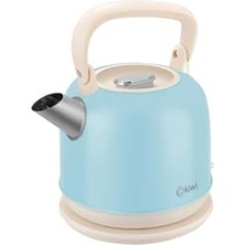 Kazan Hobi Kiwi KK-3340 Paslanmaz Çelik Retro Su Isıtıcı Kettle 2,2 Litre Mavi