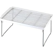 Kazan Hobi Dolap ve Mutfak Tezgahı Için Raf Düzenleyici, Buzdolabı Uyumlu Yükseltici Organizer, Metal Ayaklı Ek Raf, Çok Amaçlı Raf Düzenleyici Stand, Dolap, Tezgah ve Buzdolabı Için Uygun