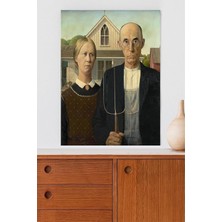 Kazan Hobi Postermanya (PSTER19980) American Gothic - Grant Wood Sanatsal Poster 80 x 115