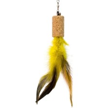 Kazan Hobi Beeztees Eastland 550609 Tüylü Çıngıraklı Mantar Kedi Oyuncağı, Sarı, 4x2.2 cm