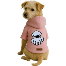 Kazan Hobi Baskılı Içi Polarlı Köpek ve Kedi Kıyafeti & Elbisesi - Pembe Renk Kapüşonlu Hoodie B3AD6 6xl