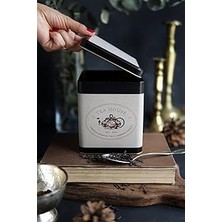 Kazan Hobi EVLE-ER024-8F Azura Tea Desenli Kare Metal Saklama Kabı 12X12 cm (Azura Tea)