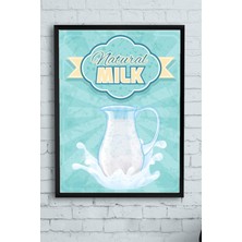 Kazan Hobi Postermanya (PSTER14350) Süt Vintage Mutfak Çerçeveli Tablo 50 x 70