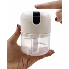 Kazan Hobi Mobee Yeni Nesil Şarjlı Sarımsak Rondosu 3 Bıçaklı Pratik Mini El Rondosu Mini Rondo 250ML