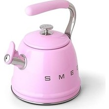 Kazan Hobi Smeg 50's Style Pembe Set Üstü Islıklı Kettle 2.3 Lt