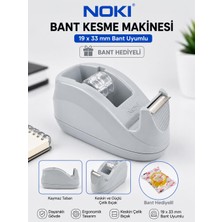 Noki Bant Kesme Makinesi Gri | 12 x 33 ve 19 x 33 mm Bant Uyumlu + Bant Hediyeli