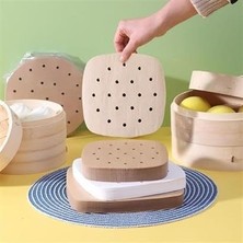 Kazan Hobi Buffer 50 Adet Air Fryer Pişirme Kağıdı Tek Kullanımlık Hava Fritöz Yapışmaz Yağlı Kağıt Delikli Model