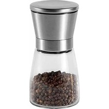 Kazan Hobi Epinox Tuz & Biber Değirmeni Çelik Kapak - Cam Hazne 13 cm (CSM-130)