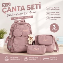 Yıldız Saraciye Astral Makeit 3 Lü Ilkokul Tk. Çanta (Pudra)