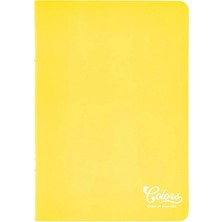 Meteksan Colors Karton Kapak A4 Defter 80 Yaprak Çizgili Sarı