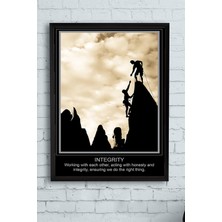 Kazan Hobi Postermanya (PSTER11290) Integrity Motivasyon Çerçeveli Tablo (50X70CM)