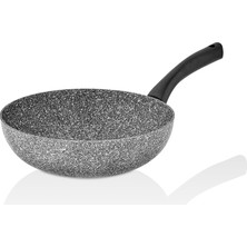 Kazan Hobi Taç Ultra Granit 28 cm Wok Tava GRI-3078