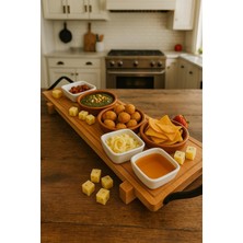 Kazan Hobi Pratikoutdoor Ahşap Servis ve Sunum Tahtası, Masif Kuruyemiş ve Meyve Sunum Tahtası, Kahvaltı Sunum Tepsisi - 70 cm