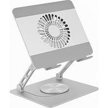 Kazan Hobi Coverzone Şok Soğutma Profesyonel Dizüstü Bilgisayar Notebook Soğutucu Laptop Stand Oyuncu Laptoplarına Özel Tek Büyük Fanı Ile Hızlı Soğutma 1 Type-C Giriş 360 Derece Döner | K8