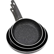 Kazan Hobi Mehtap 3lü Granit Tava Seti 18-22-26CM