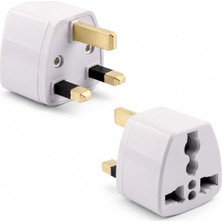Kazan Hobi Primex PX-420 Türk Prizini Ingiliz Prize Çevirici Adaptör, 250V Type-G Uk Priz Dönüştürücü, Hac Umre ve Seyahat Için Ingiliz Tipi Priz Çevirici, Beyaz