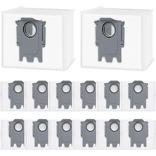 Kazan Hobi Roborock S8+ S8 Pro Ultra S8 Maxv Ultra S7 Maxv Ultra S7 Maxv Ultra S7 Pro Ultra Q7+ Q7 Max+ T8 Q5+ G10S Pro Q7 Max+ Q8 Max+ Elektrikli Süpürge Için 14 Adet Toz Torbası Istasyonu, 3l Büyük