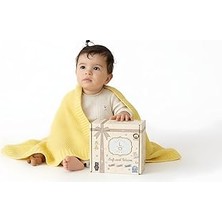 Kazan Hobi Zoe Bebek Battaniyesi Limon Desenli -%50 Geri Dönüştürülmüş Pamuk Ve%50 Polyesterden Üretilmiş Bebek Arabası Battaniyesi ve Sarılma Battaniyesi - Grs ve Oeko-Tex Sınıf 1 Sertifikalı