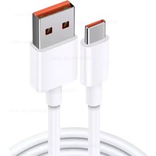 Kazan Hobi Schitec 6A 120W Usb-A To Type-C Hızlı Data ve Turbo Fast Şarj Kablosu Beyaz K292